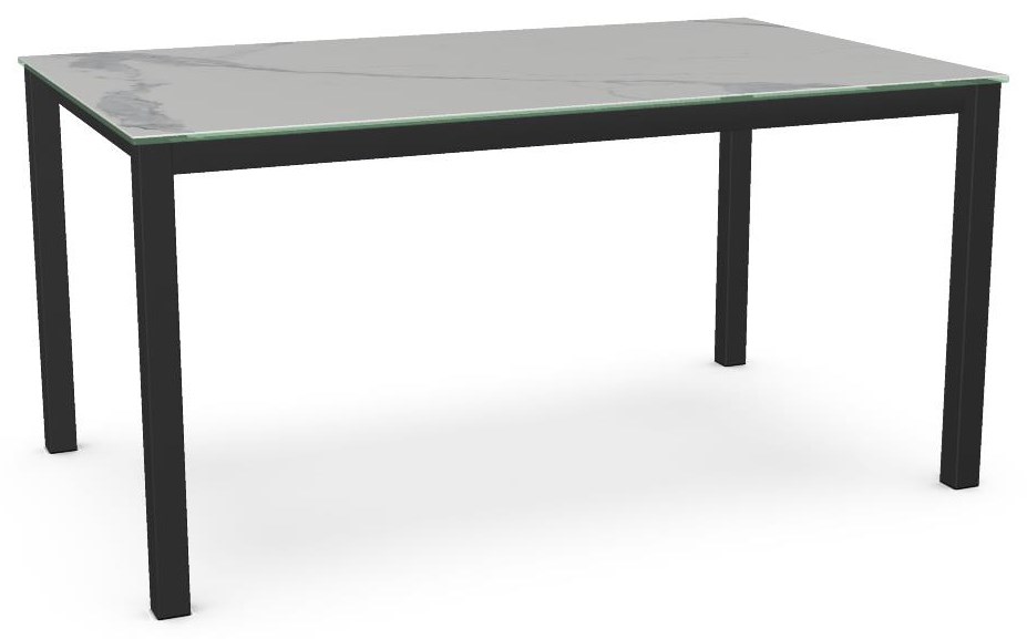 Amisco Urban Customizable Glass Top Ricard Table Belfort Furniture